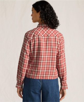 Women's Cropped Flannel Shirt