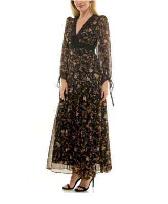 Women's Lace V-Neck Tiered Dress