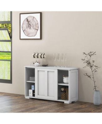 Kitchen Storage Cupboard Cabinet with Sliding Door
