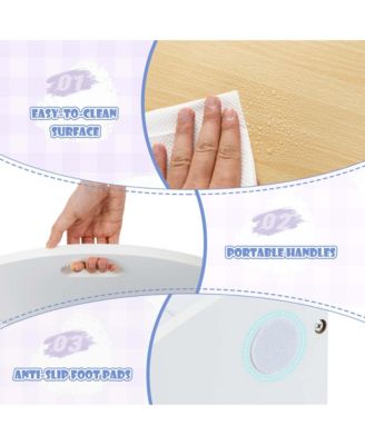 5 Piece Kids Play Table and Chairs Set Round Nesting Table Toddler Furniture