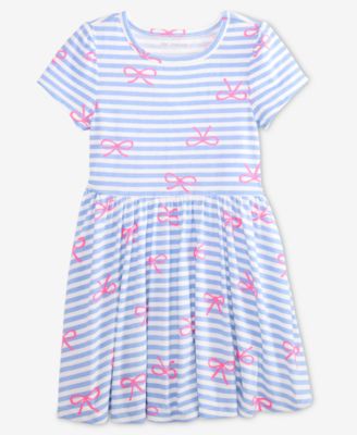 Epic Threads - Toddler Girls Striped Bow-Print Dress
