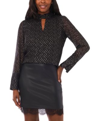 Vince Camuto - Women's Front Keyhole Bell Sleeve Top