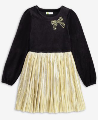 Epic Threads - Little & Big Girls Bow Metallic-Skirt Dress