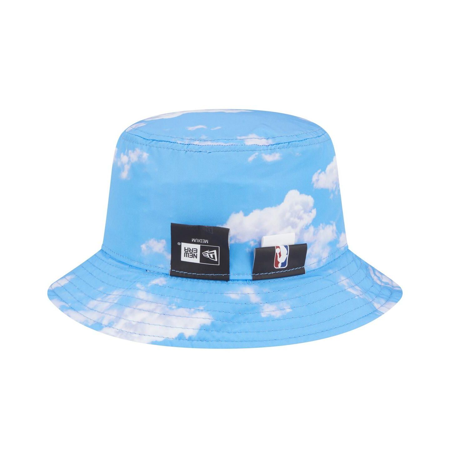 Мужская панама New Era Black/Light Blue Boston Celtics Summer Sun and Storm Reversible Bucket Hat — фото 4