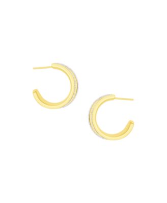 Crystal Stones Hoop Earrings