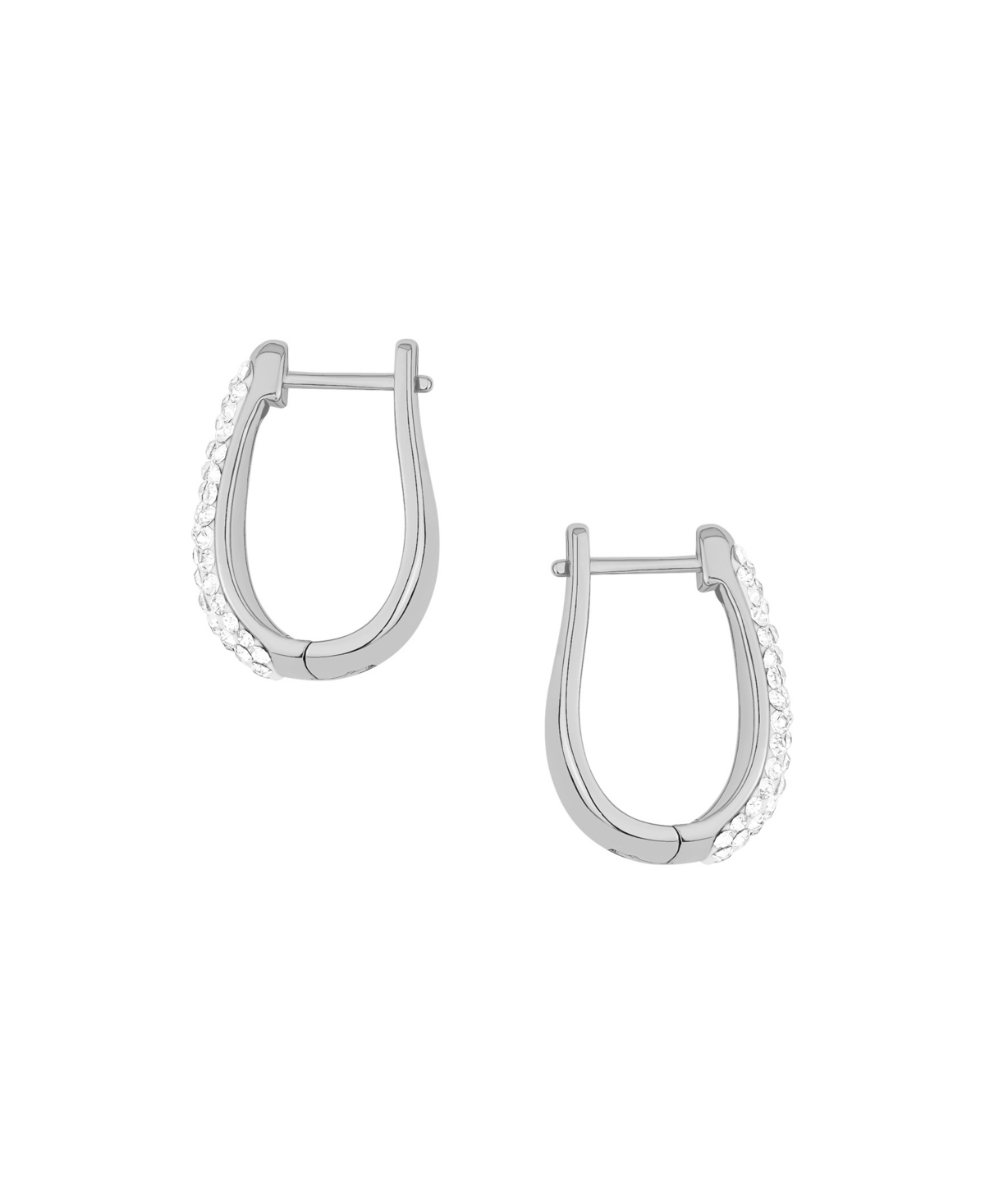 And Now This Crystal Hinge Hoop Earrings In Metallic