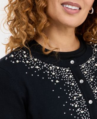 Women's Embellished Border Party Cardigan, Macy's Exclusive