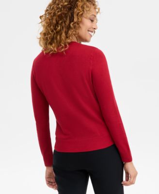 Women's Printed Satin-Front Party Cardigan, Macy's Exclusive