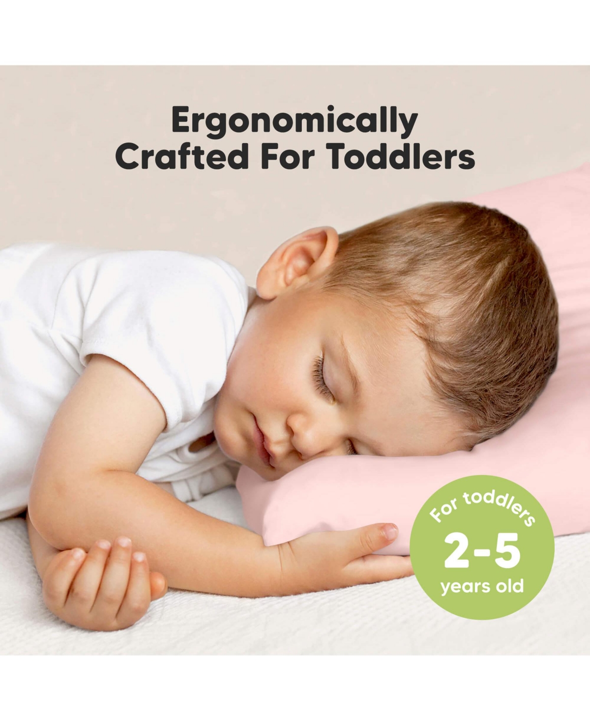 KeaBabies Jumbo Toddler Pillow with Pillowcase, 14X20 Soft Toddler Pillows for Sleeping, Kids Travel Pillow