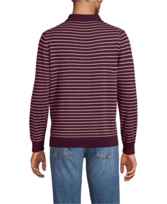 Men's Long Sleeve Cotton Sweater Polo