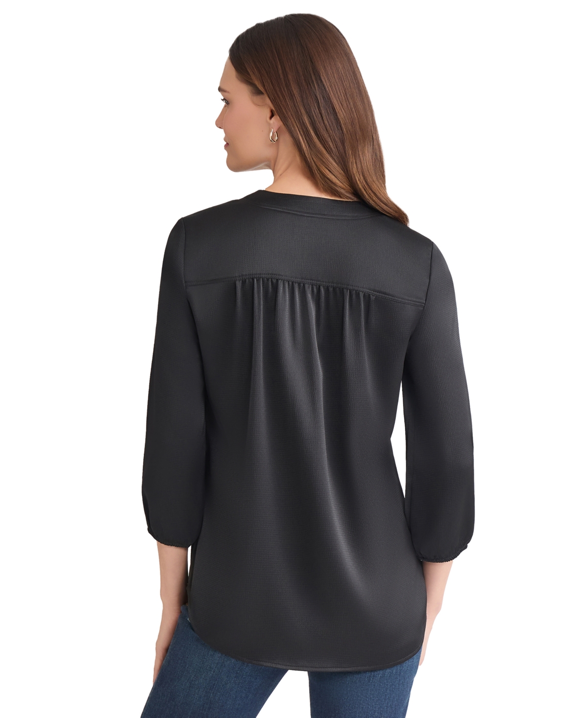 Jones New York Women's V-Neck 3/4 Sleeve Top
