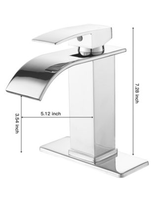 Waterfall Single Hole Single-Handle Low-Arc Bathroom Faucet