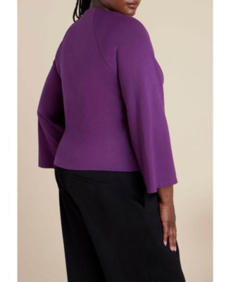 Women's Plus Size Square Neck Seam Detail Top