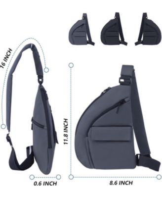 Anti Theft Travel Bag, Crossbody Bags Chest Sling Bag Purses for Women Men Black Right