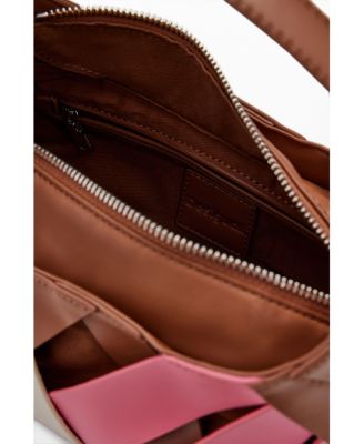 Women's Medium braided faux leather bag