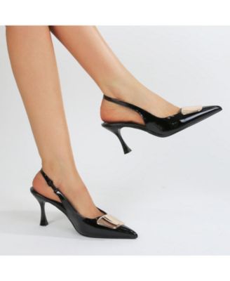 Capri Slingback with Metal Accent