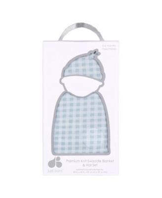 Baby 2-Piece Swaddle Blanket & Hat Set, Tan Stripe, One