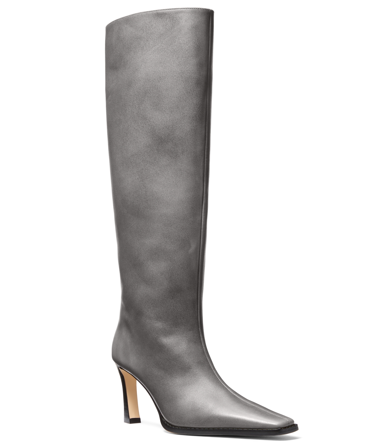 Michael Kors Darrah Burnished Leather Boot In Gray