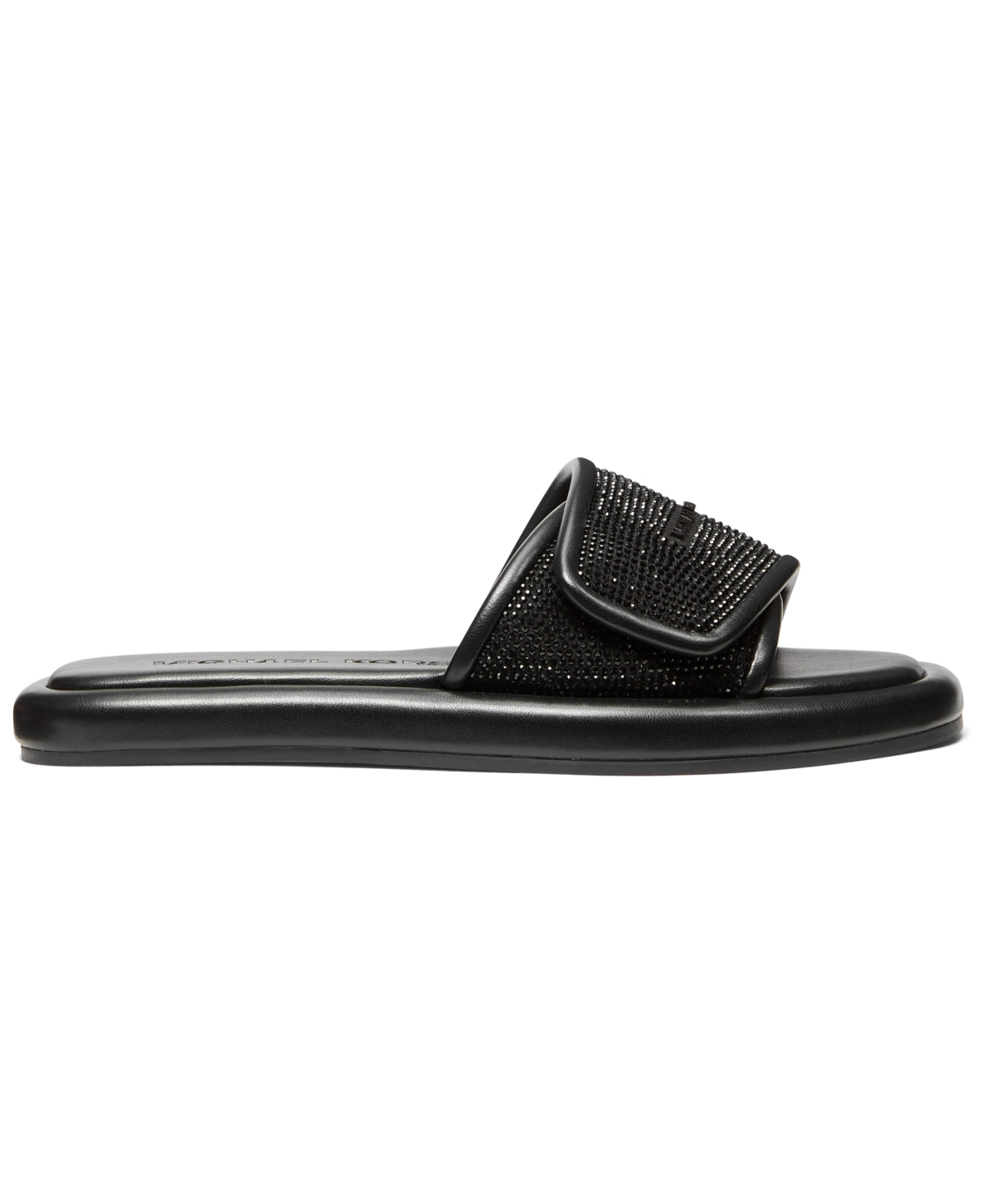 Michael Kors Suki Embellished Slide Sandal In Black