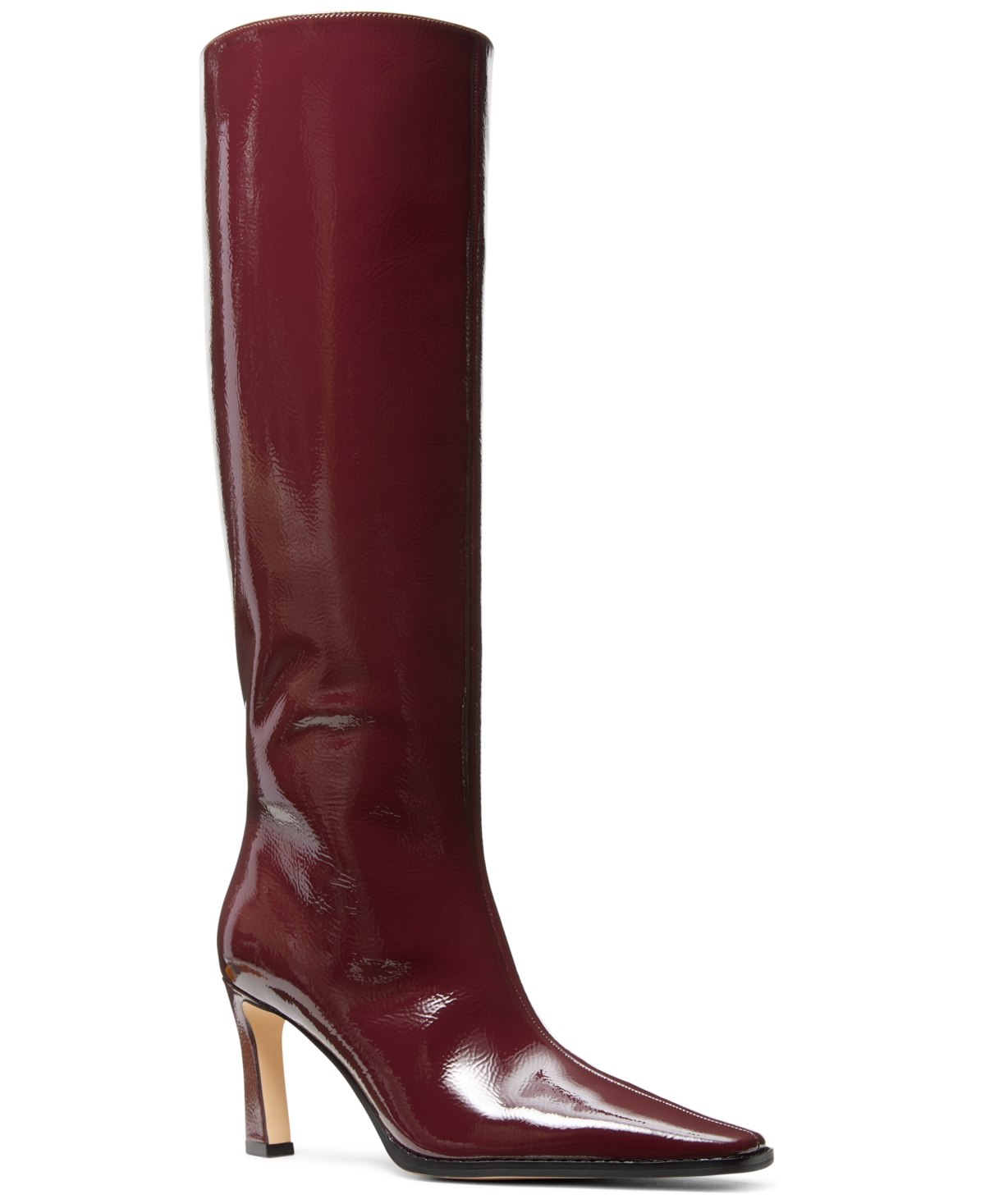 Michael Kors Women's Darrah Wide Calf Heeled Boots In Burgundy