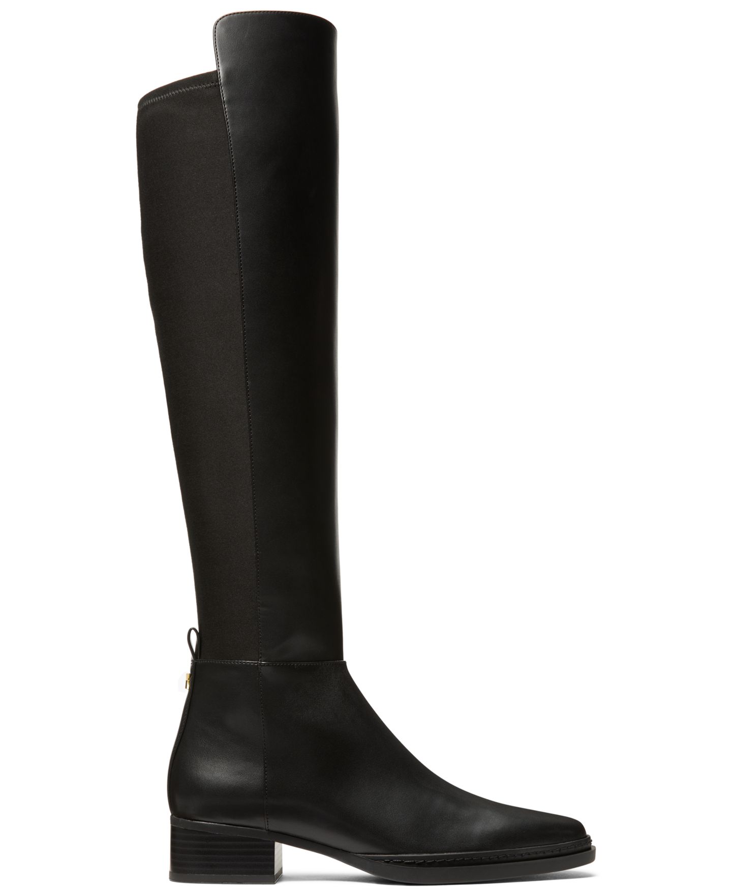 Женские ботинки Michael Kors Lex Block Heel Wide Calf, цвет: Чёрный — фото 2
