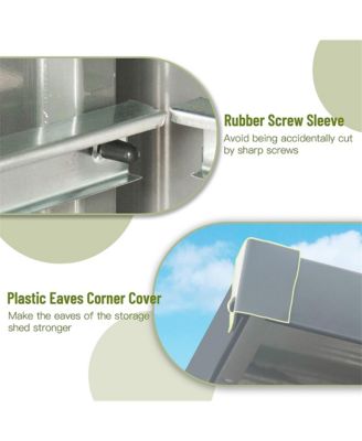 3-ft x 5-ft Galvanized steel Storage Shed