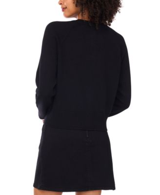 Women's Cozy Crewneck Raglan-Sleeve Cardigan Sweater