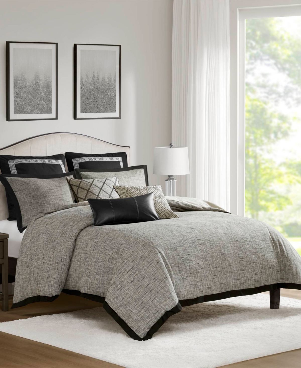 Madison Park Signature Reed Jacquard 9-pc. Comforter Set, King In Gray