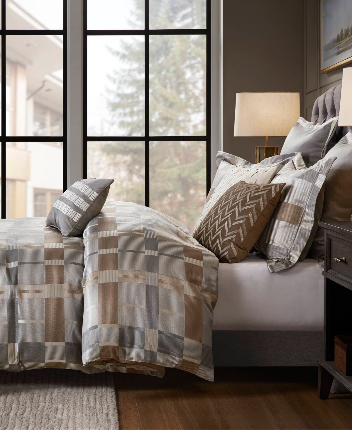 Madison Park Signature Prescott Jacquard Oversized Duvet Style 9-pc. Comforter Set, King In Multi