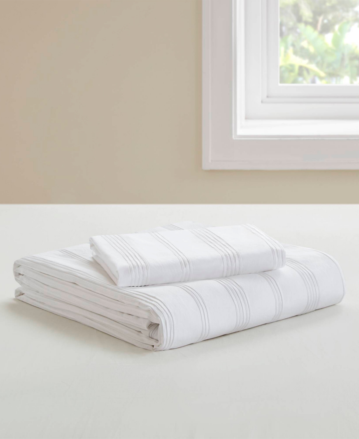 510 Design Logan Woven Striped 2-pc. Duvet Cover Set, Twin/twin Xl In White