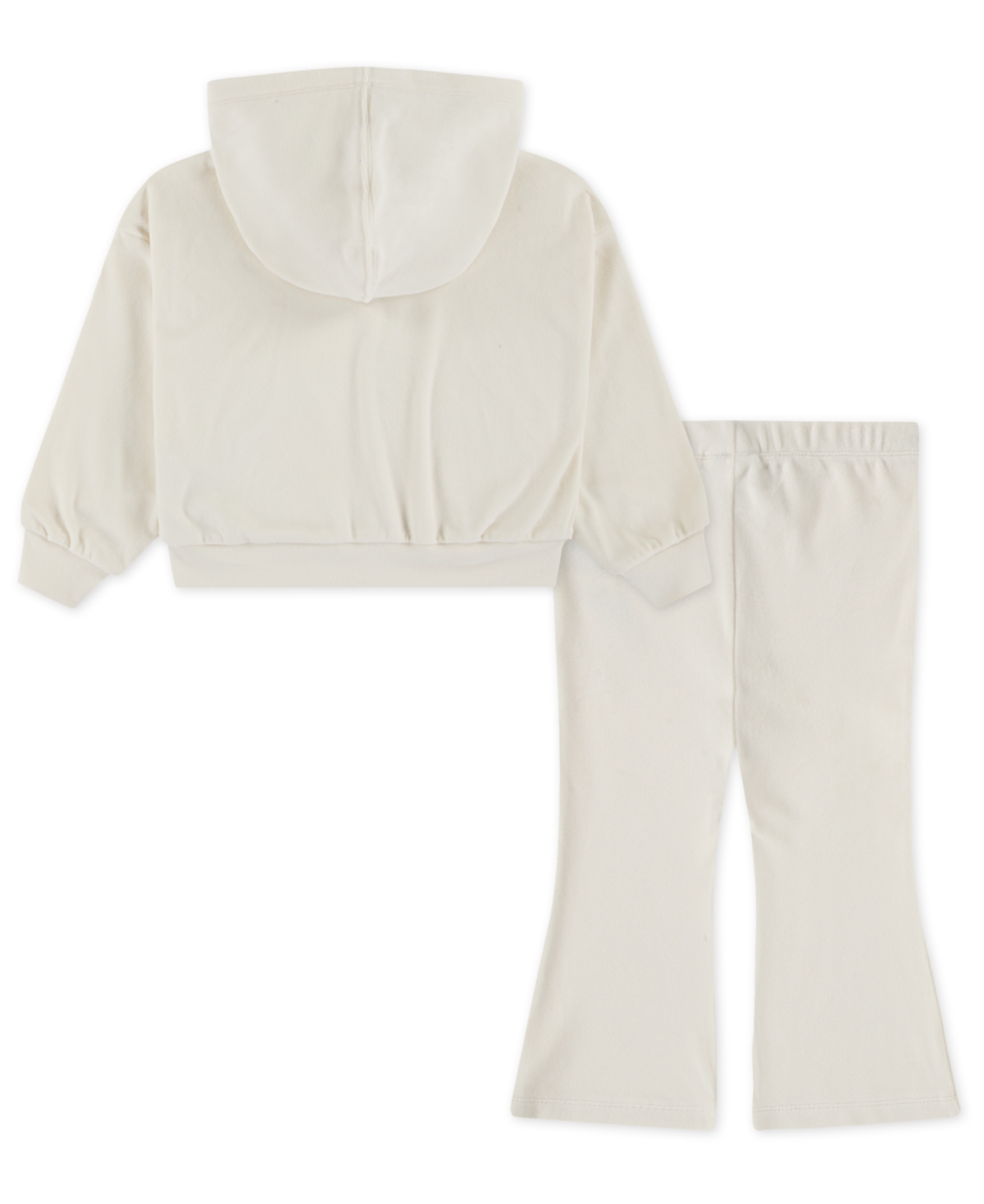Nike Toddler Girls 2t-4t 2-piece Zip-up Hoodie And Flared Leggings Set In Neutral