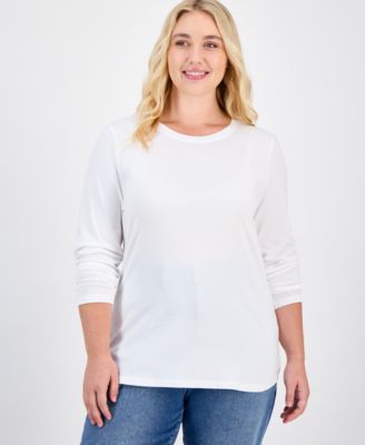 Plus Size Long Sleeve Crewneck Top