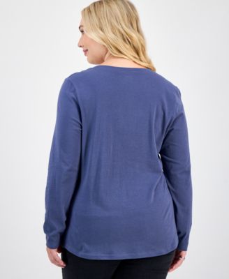Plus Size Long Sleeve Crewneck Top
