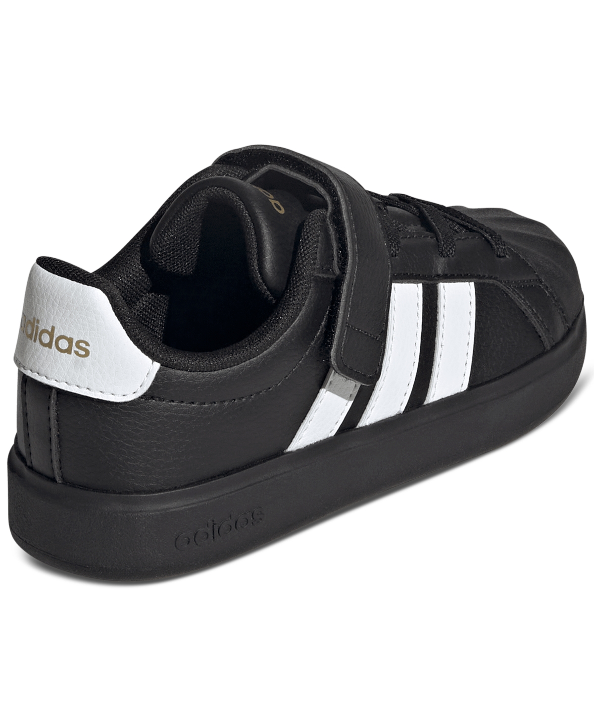 Adidas Originals Little Kids Street Talk Elastic Lace Stay-put Closure Casual Sneakers From Finish Line In Black