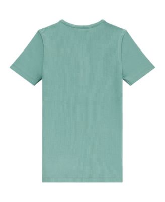 Girls' 7-16 Mini Me Style Rib Short Sleeve T-Shirt