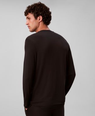 Men's Henley Neck Sleep Top