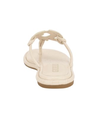 Women's Saime Embellished G Cutout Flat Thong Sandals