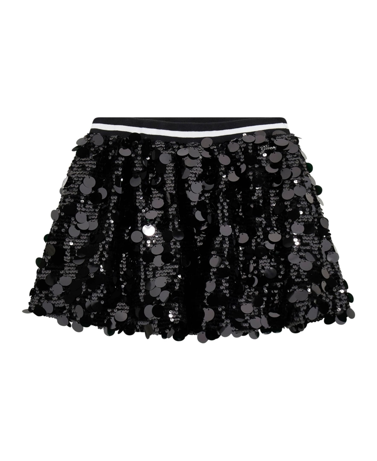 Guess Girls 7-16 All Over Sequin Midi Skirt In Black