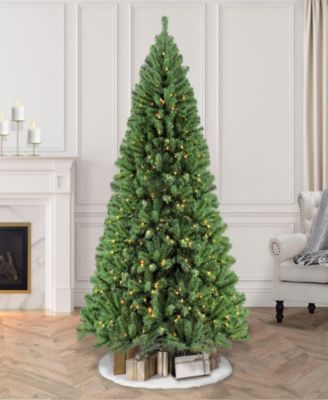 Puleo 9FT Pre-Lit Nebraska Fir Artificial Christmas Tree