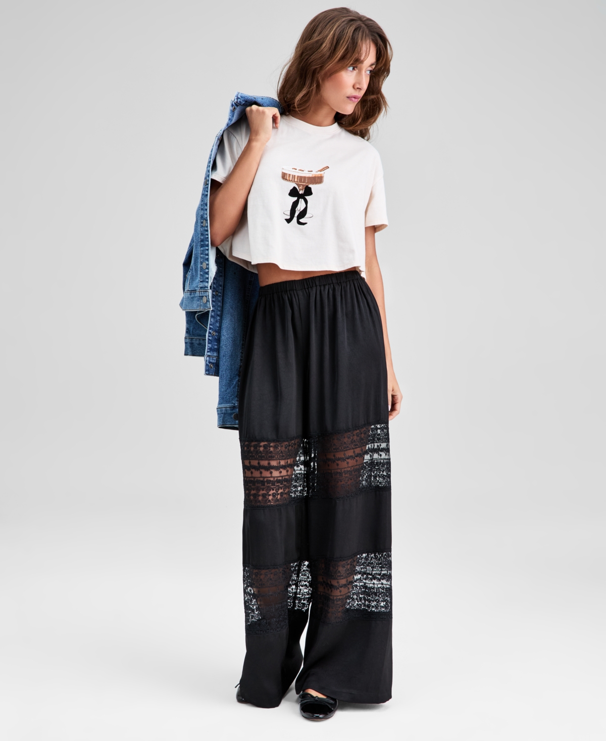 And Now This Women's Espresso Martini Short-sleeve Graphic T-shirt, Macy's Exclusive In White