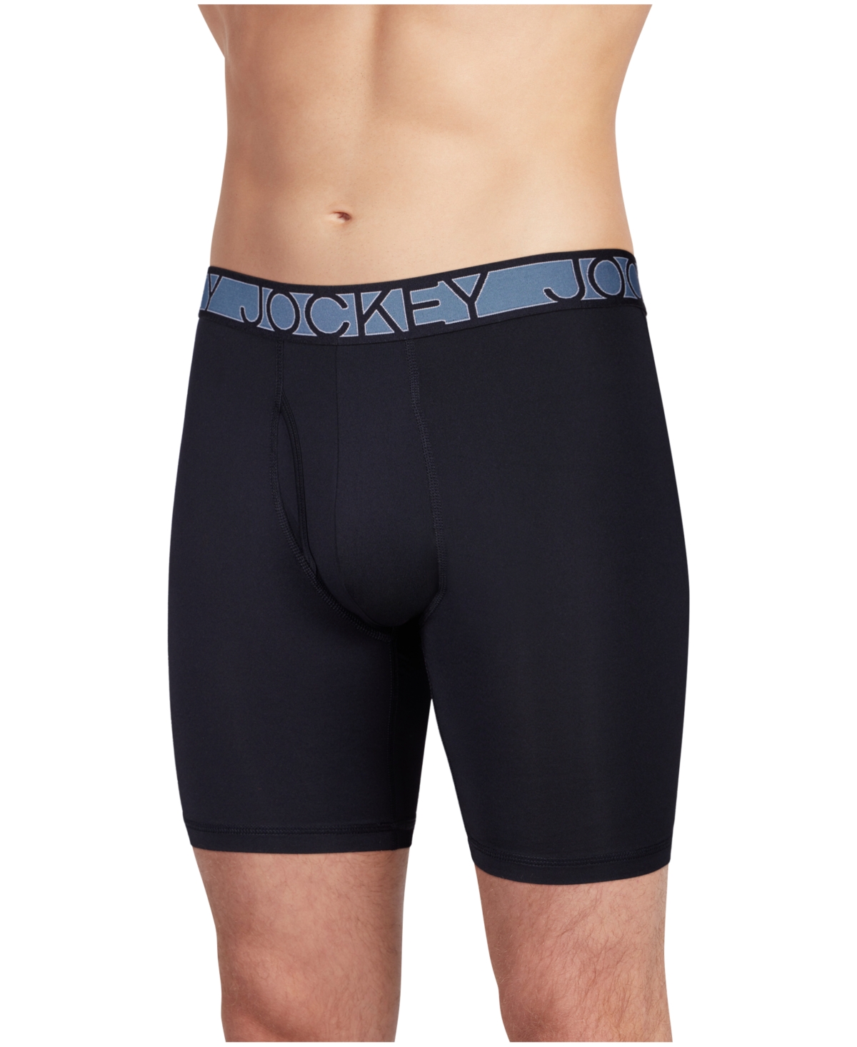 Jockey Big Men's 2-pack Long Leg Boxer Brief Set In Black