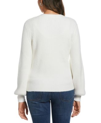 Petite Jewel Button Long Sleeve Cardigan Sweater