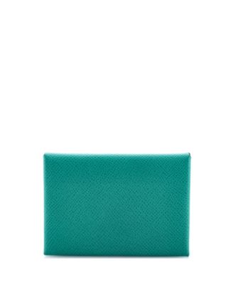 Pre-Owned Hermes Calvi Duo Card Holder Verso Epsom