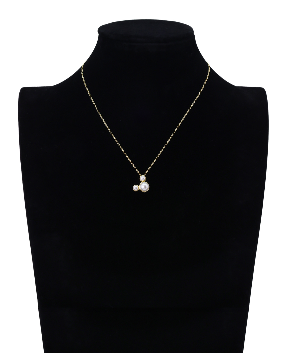 Disney Glass Cultivated Pearl Mickey Pendant Necklace And Hoop Earring Set In Gold