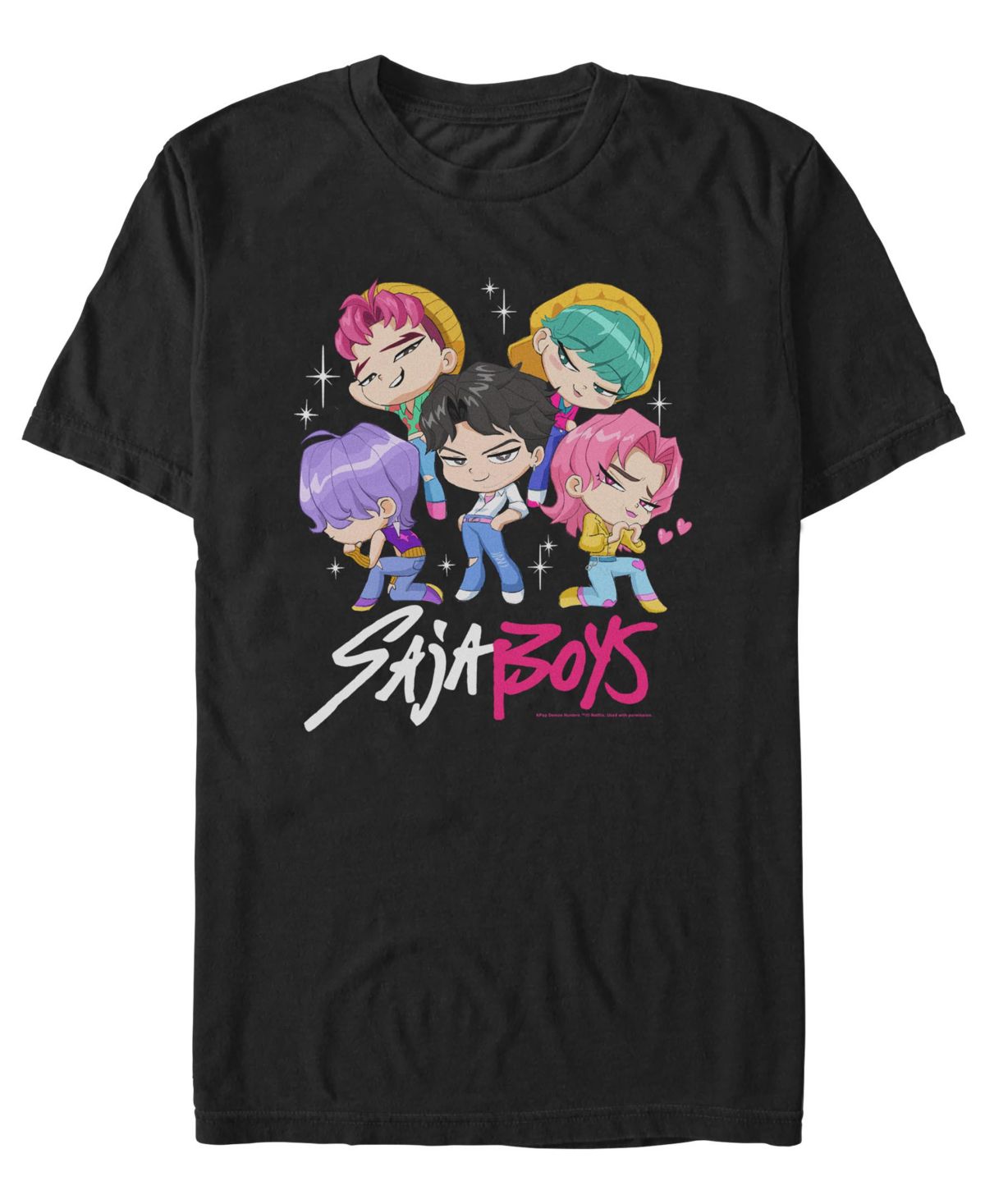 Мужская футболка K-Pop Demon Hunters от Saja Boys Chibi Group