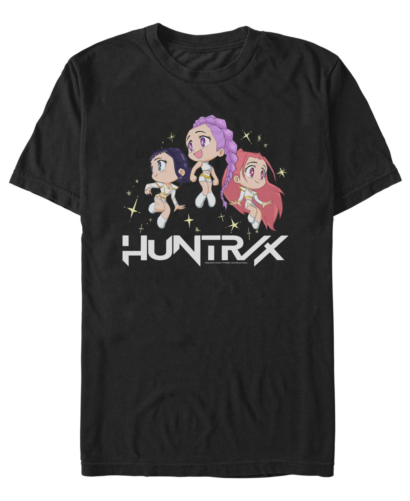Мужская футболка Fifth Sun K-Pop Demon Hunters Chibi Group Huntrix, цвет: Чёрный — фото 1