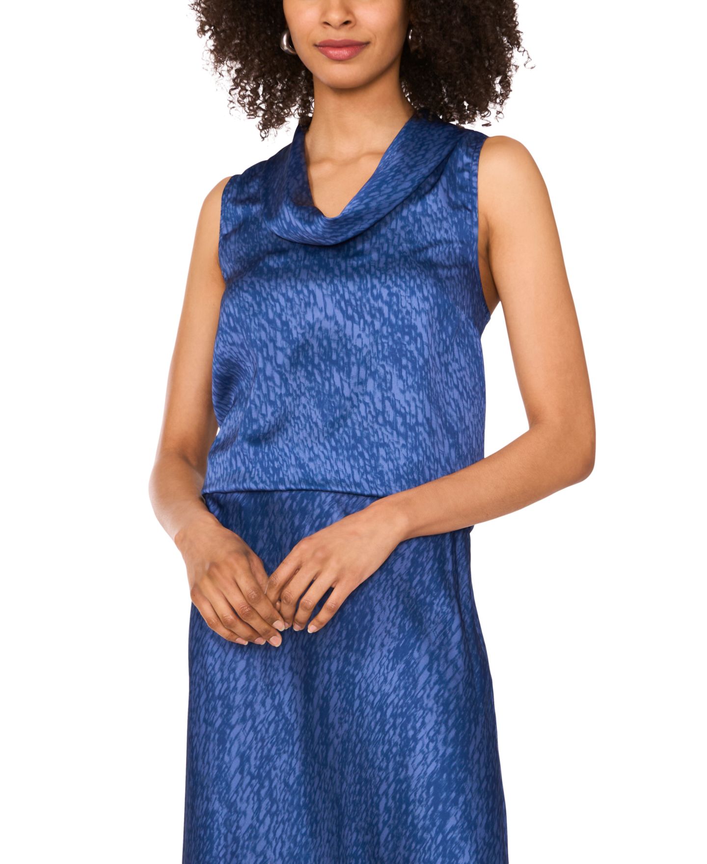 Женский топ Vince Camuto Sleeveless Cowl Neck, цвет: Blueberry — фото 1