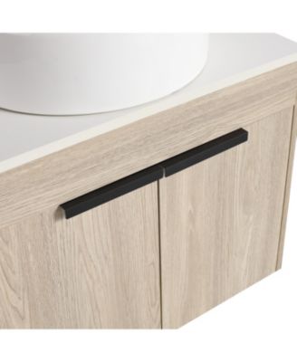 Streamdale 24" Modern Design Float Bathroom Vanity With Ceramic Basin Set