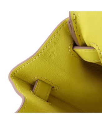 Birkin 25 Handbag Yellow Swift with Palladium Hardware