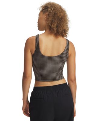 Women's Motion Print Cropped Tank Top